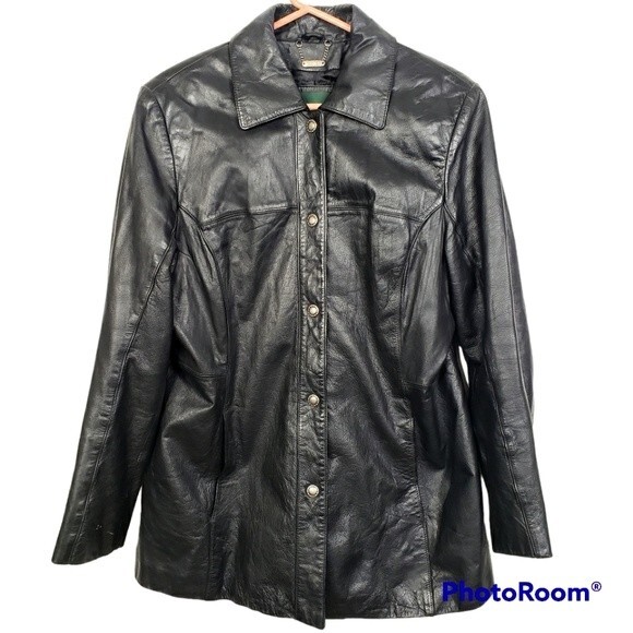 Danier Canada Mens Full Button Leather Jacket Size Large